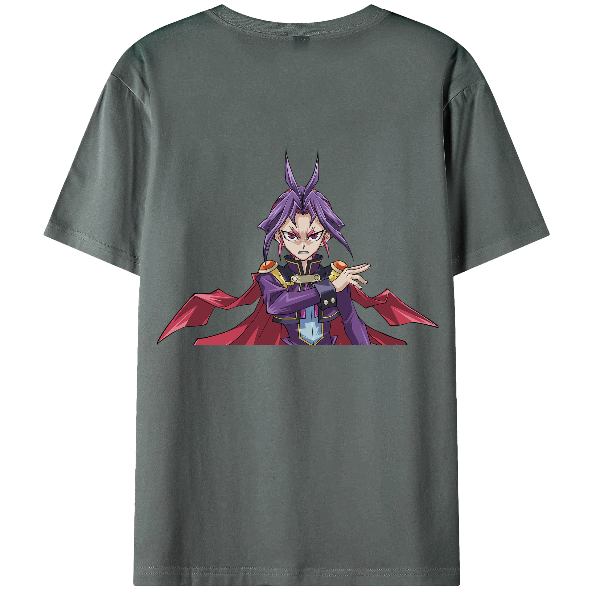 （画像用） 遊☆戯☆王 Yu-Gi-Oh! 綿100％ メンズ半袖Tシャツ（バックプリント） 通気性
